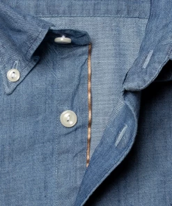 Eton Off The Water Garment Washed Light Blue Denim Shirt