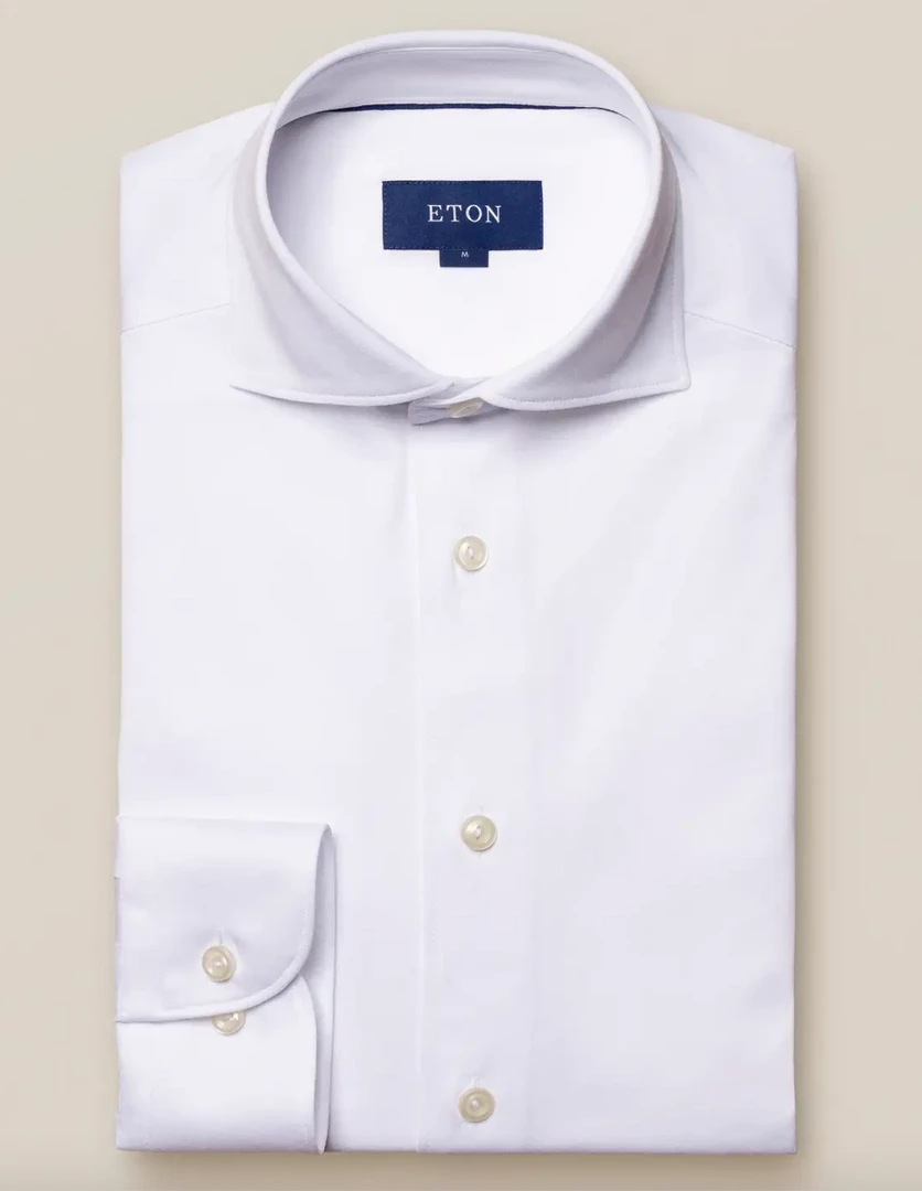 Eton Knitted Long Sleeve Jersey Shirt Slim Fit 7 Eton Knitted Long Sleeve Jersey Shirt Slim Fit