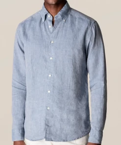 Eton Blue Linen Button Down Off The Water