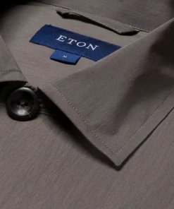 Eton Grey Brown Wind Overshirt Off The Water