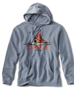 Rod & Rivet Orvis Logo Hoodie Blue Off The Water