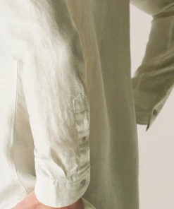 Off The Water Eton White Linen Casual Shirt