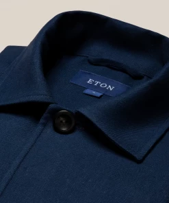 Eton Double Faced Overshirt Navy Off The Water