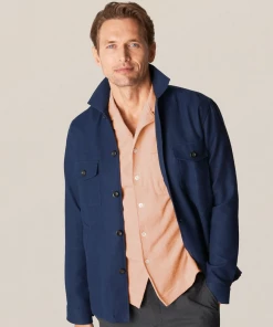 Eton Orange Terry Cloth Resort Shirt Off The Water