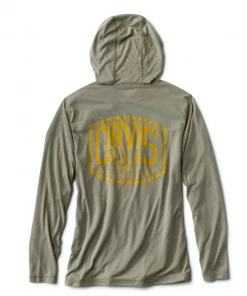 Orvis Off The Water Logo Drirelease Hoodie In Moss Green