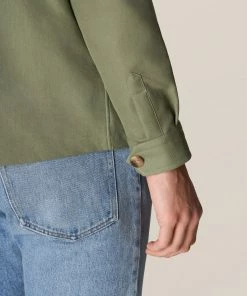 Eton Double Faced Overshirt Green Off The Water 6 Eton Double Faced Overshirt Green Off The Water