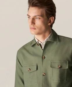 Eton Double Faced Overshirt Green Off The Water 7 Eton Double Faced Overshirt Green Off The Water