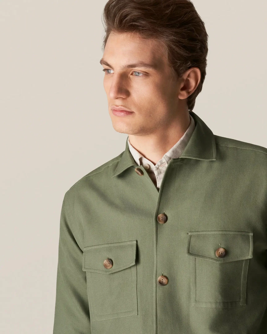 Eton Double Faced Overshirt Green Off The Water 4 Eton Double Faced Overshirt Green Off The Water