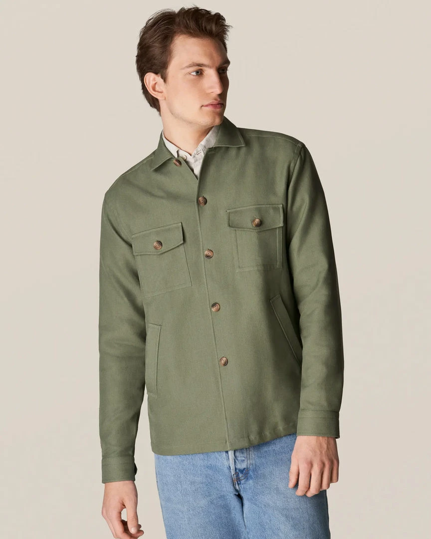 Eton Double Faced Overshirt Green Off The Water 2 Eton Double Faced Overshirt Green Off The Water
