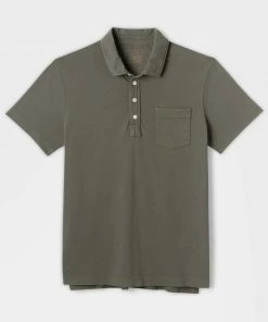 Billy Reid Pensacola Polo Washed Grey