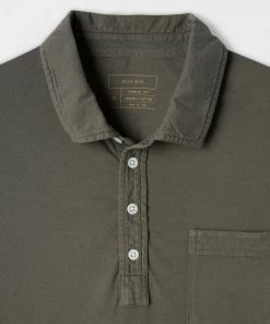 Billy Reid Pensacola Polo Washed Grey