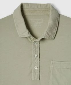 Billy Reid Pensacola Polo Stone Grey Casual Shirts